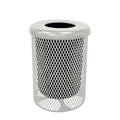 COATEDOUTDOORFURNITURE RFT-TXTGRY Heavy Duty Round Trash Receptacle by CoatedOutdoorFurniture