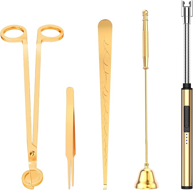 5 in 1 Candle Accessory Set, Candle Wick Trimmer Cutter, Candle Wick Dipper by HEYLOURB