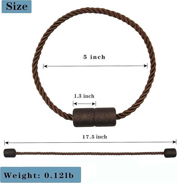 2 Pack Strong Magnetic Curtain Tiebacks Outdoor Elegant Decorative Tie Backs - Image 3