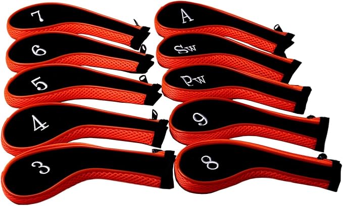 Sword &Shield sports Neoprene Zipper Golf Club Iron Head Covers Iron Covers - Image 2