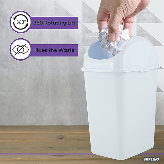Superio Mini Desktop Trash Can - Image 3