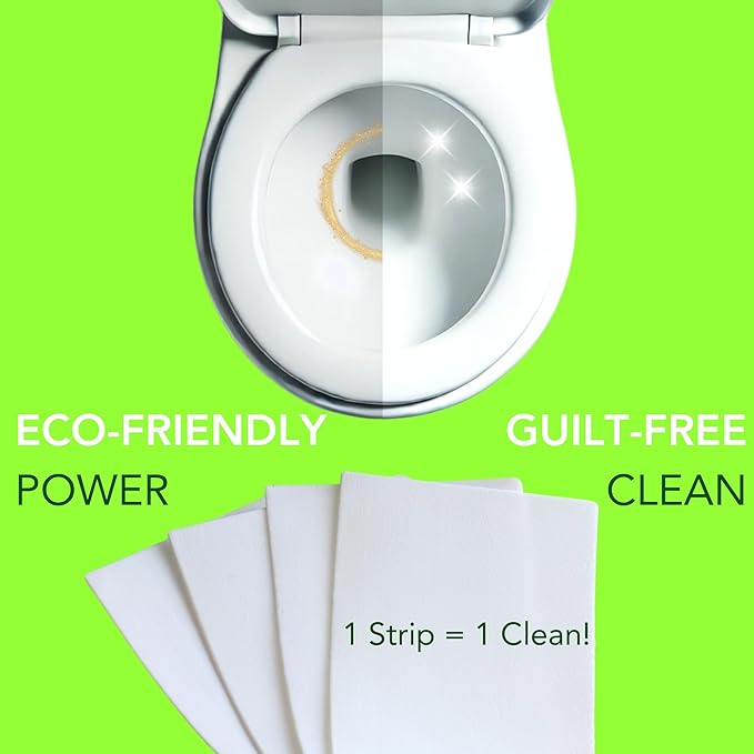 Natural Toilet Bowl Cleaner Strips, Eco-friendly, Septic Safe, Removes Odors & - Image 2