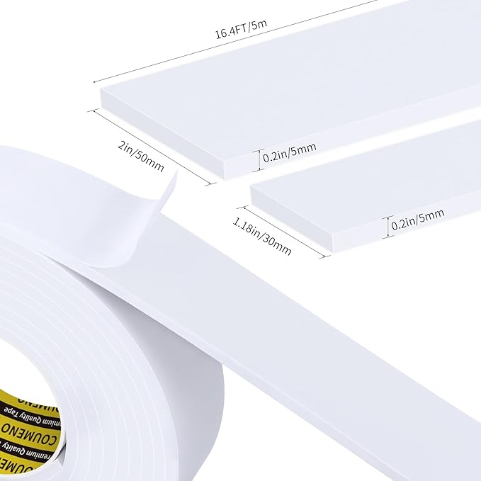 Sponge EVA Single Sided Foam Tape 2inX16.4FT Strong Adhesive Weatherproof Foam - Image 2