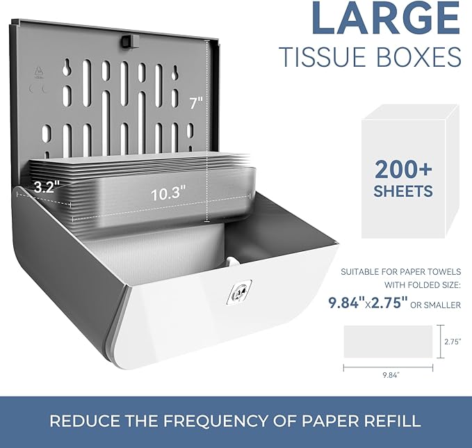 Commercial Paper Towel Dispenser Wall Mount C-Fold Multifold Trifold Hand - Image 3