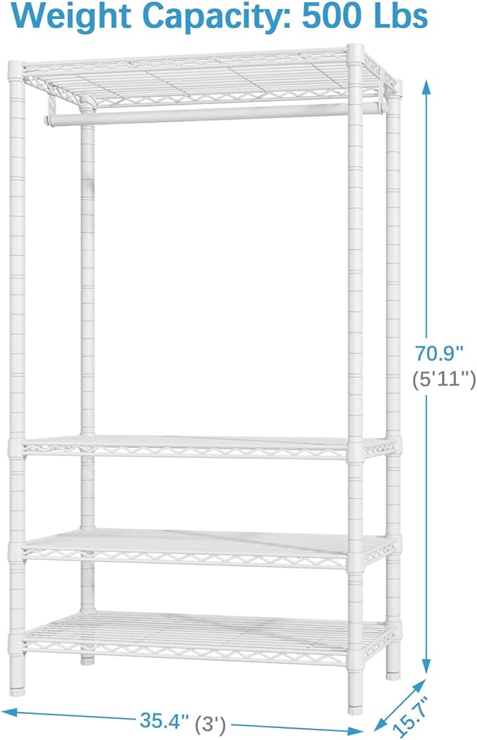 VIPEK V1 Wire Garment Rack 4 Tiers Heavy Duty Clothes Rack - Image 5