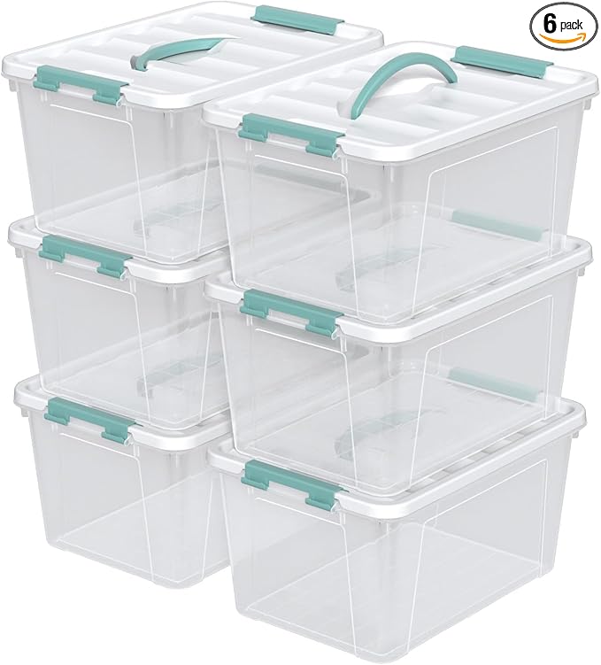 Zopnny 14 Quart Plastic Lidded Storage Bin by Zopnny