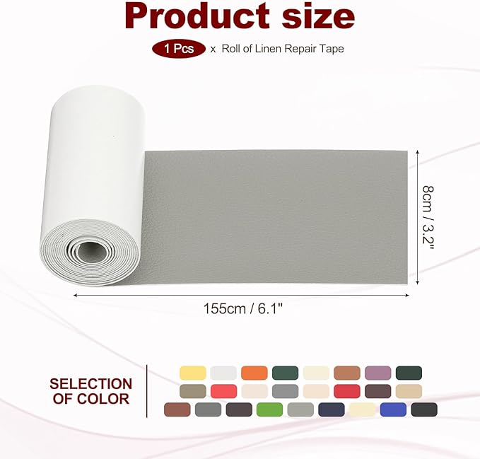 PATIKIL Leather Patches Tape for Furniture, 3.2 x 61 Inch Self Adhesive Vinyl - Image 2