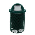 COATEDOUTDOORFURNITURE RDT-DGRN Heavy Duty 32 Gallon Round Trash Receptacle by CoatedOutdoorFurniture