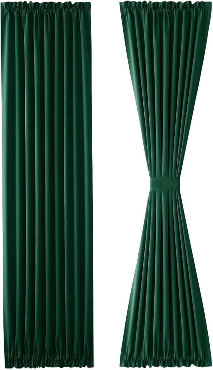 DWCN French Door Curtains – Rod Pocket Thermal Blackout Curtain - Image 7