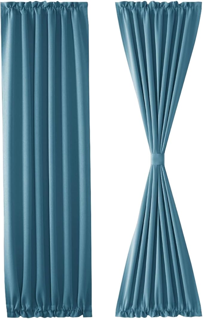 DWCN French Door Curtains – Rod Pocket Thermal Blackout Curtain - Image 7