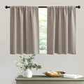 RYB HOME Short Curtains 36 inches, Durable Room Darkening Small Window by RYBHOME