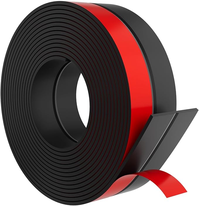 Heavy-Duty 36 ft x 1 in Weather Stripping, Extra Thick 2mm Door Draft Stopper by Elvone