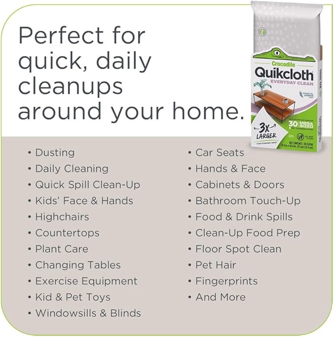 Quikcloth® Everyday Clean – Plant-Based, Plastic-Free Cleaning Wipes - Image 4