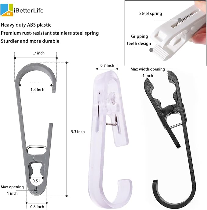 iBetterLife Clothes Pins Laundry Hooks - Image 7