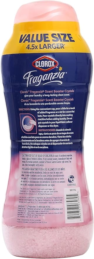 Clorox Fraganzia Laundry Scent Booster Crystals in Rose Scent - Image 6