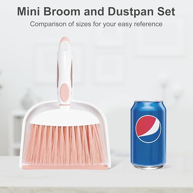 NACENA Small Dust Pan and Brush Set, Mini Broom and Dustpan Set Small Hand - Image 7