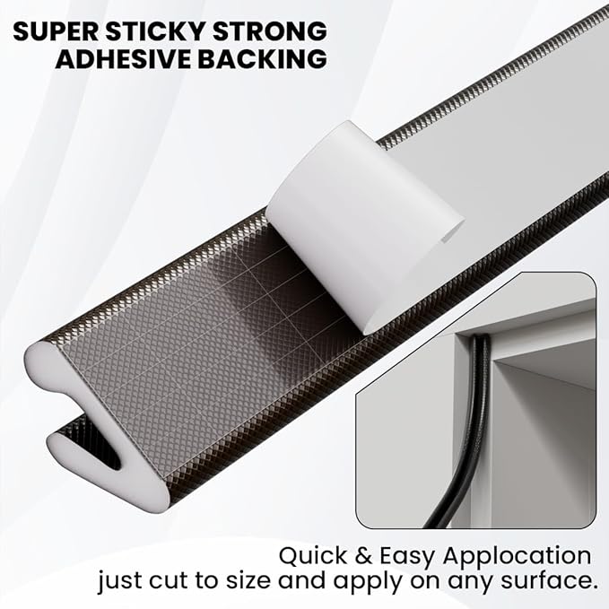 V Shape Foam Weather Stripping Door Frame Seal Strip 19.7FT Brown, Draft Stopper - Image 5