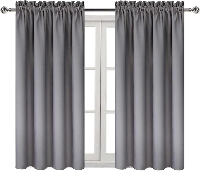 DWCN Grey Blackout Curtains for Bedroom – Rod Pocket Thermal Insulated Energy - Image 9