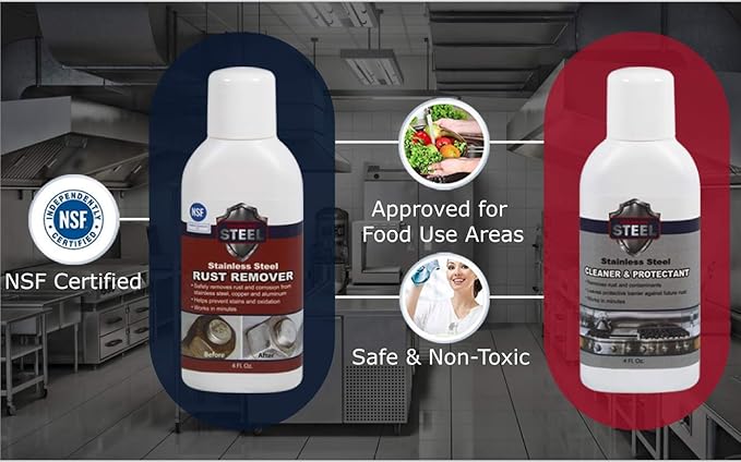 CLEAN MY STEEL Stainless Steel Rust Stain Remover & Cleaner Kit, NSF Safe - Image 4