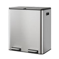 WLIVE 2 x 8 Gallon / 2 x 30 Liter Dual Trash Can, Stainless Steel Double by WLIVE