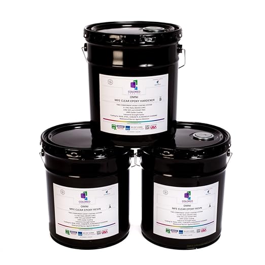 colored epoxies 15GLKTCL Clear 15 Gallon Kit Resin and Hardener by ColoredEpoxies