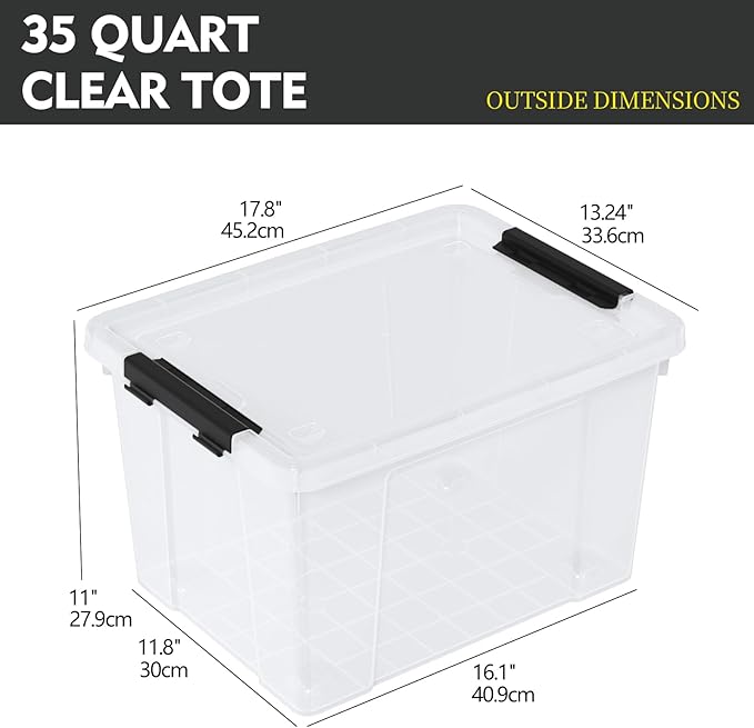 4-Pack Plastic Storage Bins - Image 2