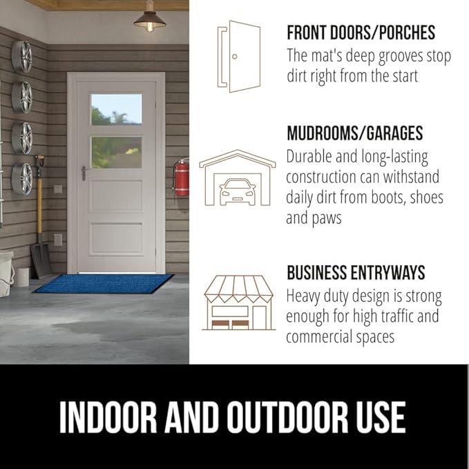 GORILLA GRIP Traffic Guard Door Mat, 2 Pack, Heavy Duty Waterproof Doormat - Image 7