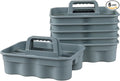 6 Pack Plastic 2 Compartments Cleaning Supplies Caddy, Commercial Carry Caddy by Melontray