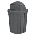 42 Gallon Slated Circle 100% Recycled Plastic Heavy Duty Outdoor Trash Can by SturdyEssentials
