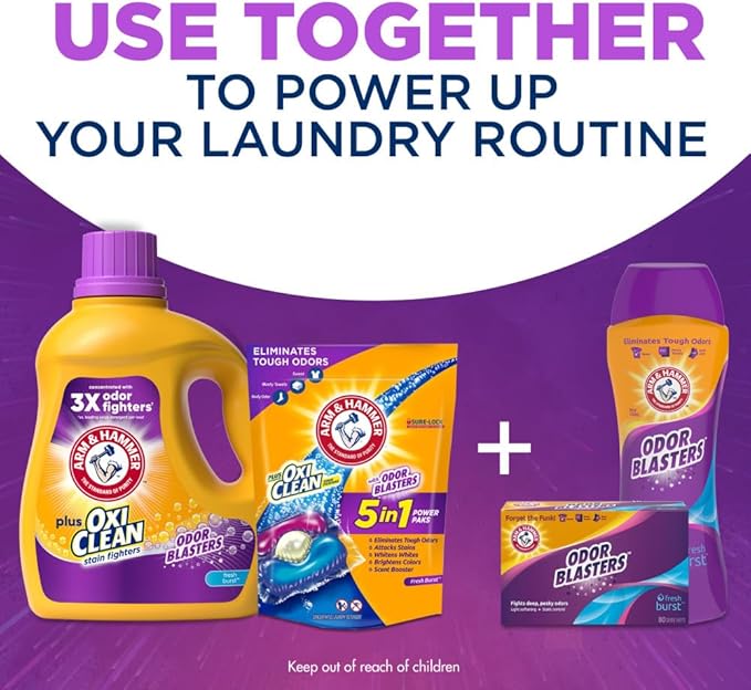 ARM & HAMMER Plus OxiClean Odor Blasters Fresh Burst, 77 Loads Liquid Laundry - Image 12