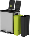 Simpli-Magic 16 Gallon Step Trash Can – Dual Compartment Kitchen Garbage Can by SIMPLI-MAGIC