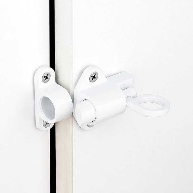 5 Packs Self-Closing Latches，White Spring Door Lock，Resilient Bolt Latch - Image 4
