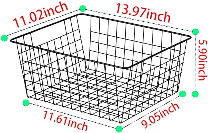 Kitchen Wire Baskets Farmhouse Decor Metal Food Storage Organizer, Household - Image 2