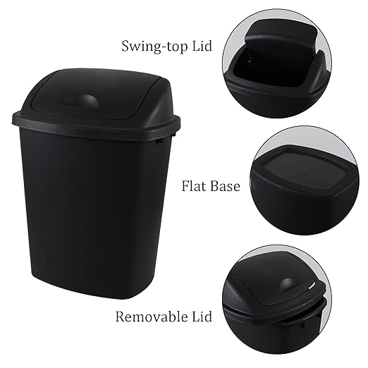 4 Packs Commercial Heavy-Duty Trash Can - Image 3