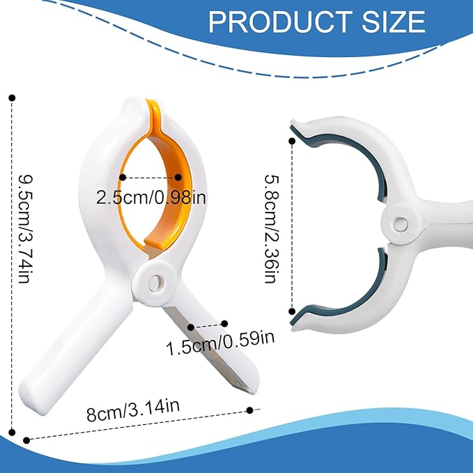 Extra LargeTowel Clips for Beach Chairs 12 Pack, 3.7 Inch Beach Towel Clips - Image 5