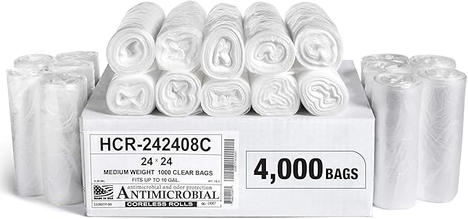 Aluf Plastics High Density Trash Bags, 10 Gallon, 8 Micron, by AlufPlastics