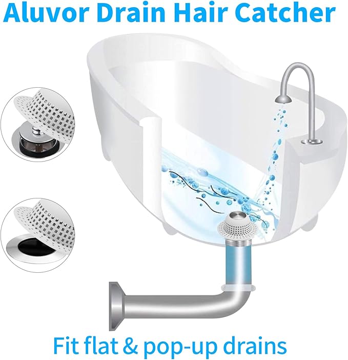 Shower Drain Hair Catcher, Bathtub Drain Cover Foldable Silicone Shower & Tub - Image 3
