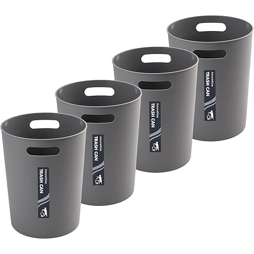 4 Pack Small Trash Can for Bathroom by Amorettise