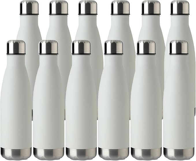 MEWAY 17oz Sport Water Bottle 12 Pack Vacuum Insulated Stainless Steel by MEWAY