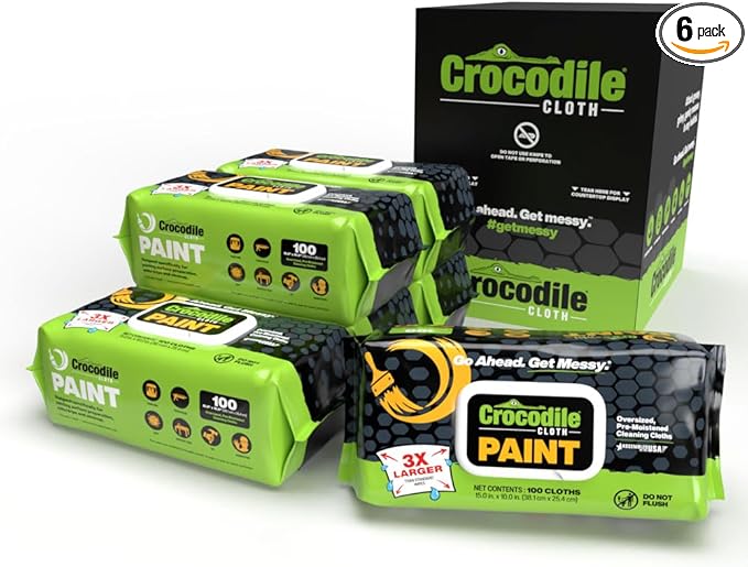 Crocodile Cloth Paint Cleaning Wipes, Adhesive & Caulk Removal – Painters by CrocodileCloth