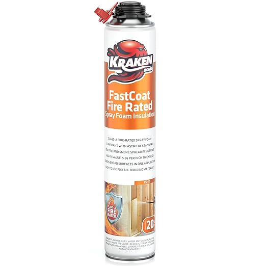 Kraken Bond Fastcoat Fire Rated Spray Foam Insulation Kit Closed Cell in a Can by KRAKENBOND