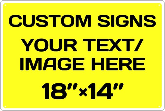 Repaly Personalized signs, Aluminum Weatherproof Metal Sign Multiple Sizes by Repaly