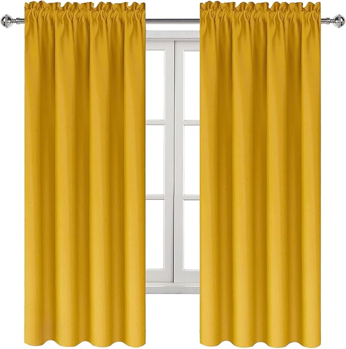 DWCN Blackout Curtains Room Darkening Thermal Insulated Bedroom Curtains Window - Image 9