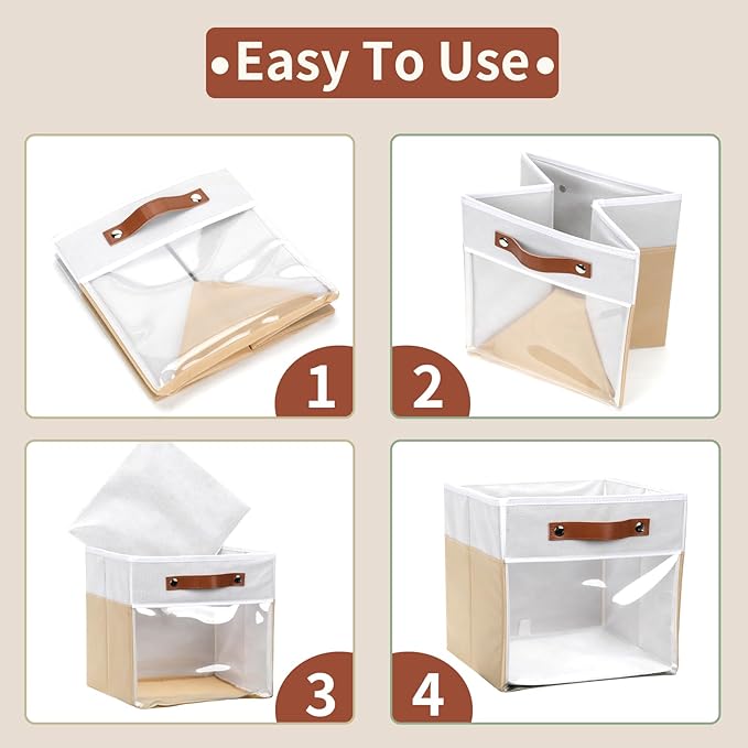 HNZIGE 11 Inch Foldable Fabric Storage Cubes - Image 6
