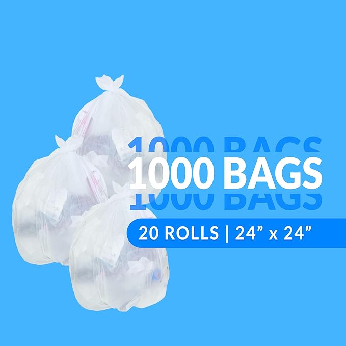 Reli. 6-10 Gallon Trash Bags | 1000 Bags | Clear | Bathroom | Strong | Garbage - Image 2
