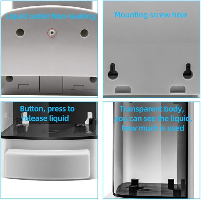 Soap Dispenser Wall Mount, 1000ML Commercial Manual Soap Dispenser Wall Mounted - Image 4