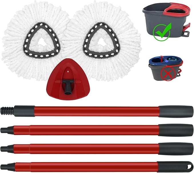 Mop Replace Heads Mop Handle and Mop Base Replacement by GFRED