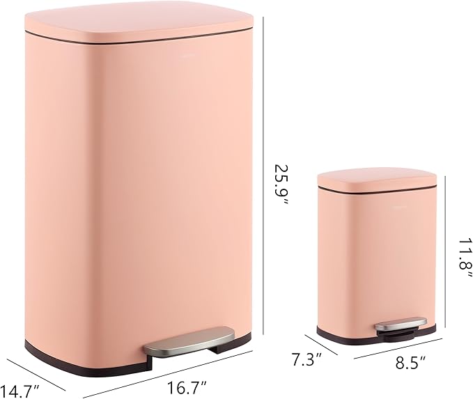 happimess HPM1006G Connor Rectangular 13-Gallon Trash Can - Image 5