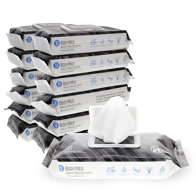 BodyMed Adult Disposable Incontinence Wipes, 48 Wipes/Pack - Image 8