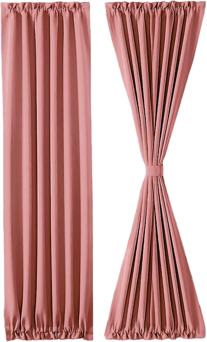 DWCN French Door Curtains – Rod Pocket Thermal Blackout Curtain - Image 7